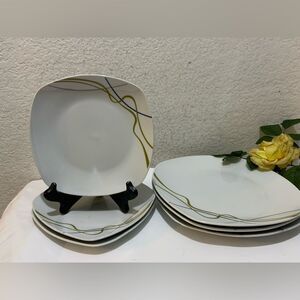Tabletops Gallery 360 ceramic 3 dinner plates 10” & 3 salad plates 7”